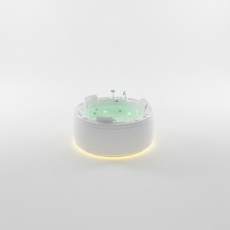 Luxury whirlpool bath Round bath light Waterfall LED lighting
