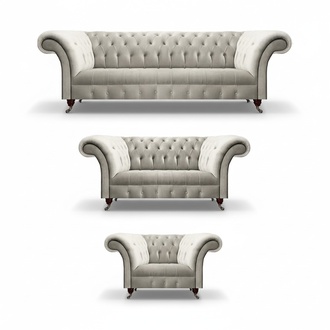 Luxury White Sofa Set Modern Set Chesterfield Living Room Seat Furniture