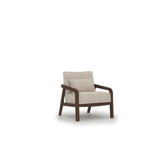 Luxury wooden armchair living room textile upholstered furniture design furnishing new