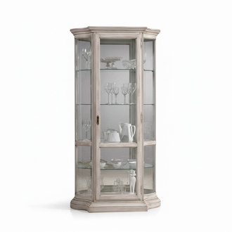Luxury wood white display cabinet sideboard design Italian furniture