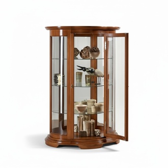 Luxury wooden display cabinet design sideboard brown Italian furniture