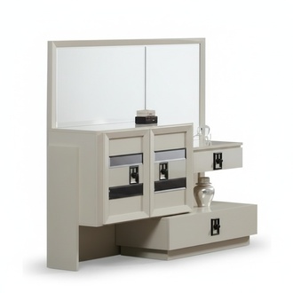 Luxury wooden furniture dressing table with mirror modern design bedroom
