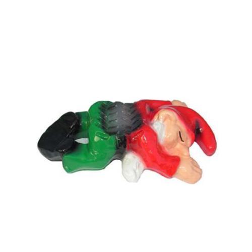 Colorful decorative sculpture designed as a dwarf run over by car 7cm M30