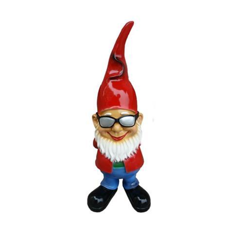 Decorative sculpture designed as a colorful dwarf with a glasses 38cm M39