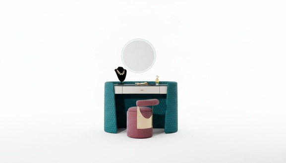 Dressing Table Stool Bedroom Leather Textile Consoles Modern Design Make-up New