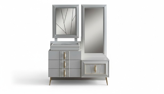 Dressing table with mirror Luxury console Exclusive bedroom set 2 pcs