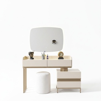 Dressing table with mirror, modern wood, cosmetic table, bedroom