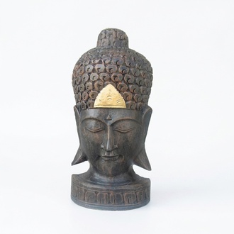 Malaysian decorative bust Buddha head figure statue sculpture 49cm