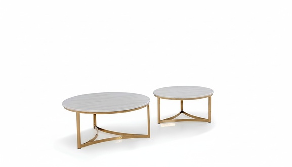 Marble 2x Design Side Tables Couch Table Sofa Living Room Classic SET New