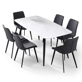 Marble Dining Table Designer Living Tables Kitchen Italian Furniture New Room Metal