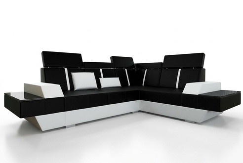 Custom-made leather sofa USB living landscape upholstered sofa corner sofa sectional couch