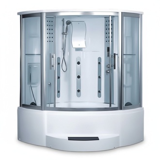 Luxury shower cabin massage shower cabin shower cubicle wellness shower 150x150 cm