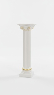Design Flower stand in antique roman acrylic/stucco column style, model - 1028