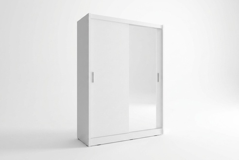 Modern style designer wardrobe with sliding doors & mirror made of MDF 130cm