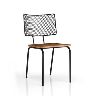 Metal chair, patio chair, garden chair, dining chair without armrests.