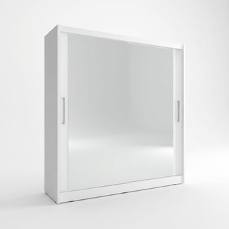 Mirror cabinet bedroom floating 200cm clothes cupboards sliding doors