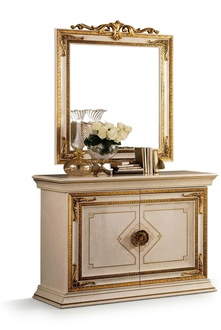 Mirror Chest of Drawers Cupboard Chests of Drawers Sideboard Bedroom Set Wood Classic Style
