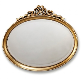 Mirror Classic Wood Oval Wall Mirror Mirror Design Gold Living Room New