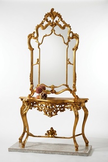 Mirror console country style console dressing table with mirror console table gold