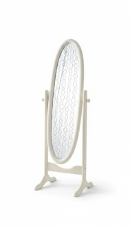 Mirror floor mirror large wooden frame living room 57x164cm Beige