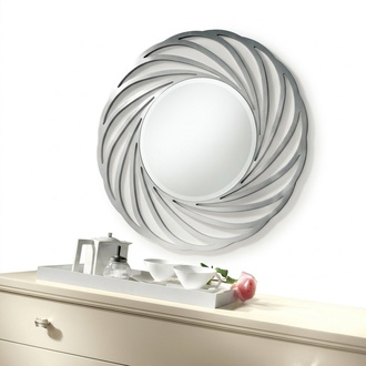 Mirror Hanging Mirror Wood Modern Wall Mirror Mirror Design 90x90 New