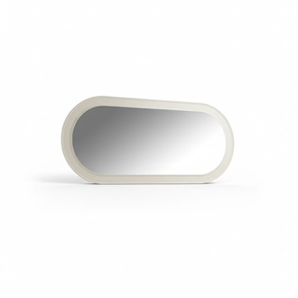 Mirror Wooden Frame Large Wall Mirror Classic Design Oval Wooden Frame 150cm
