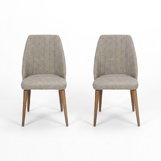 Modern 2x chairs upholstered chair luxury armchair grey chair armchair dining room