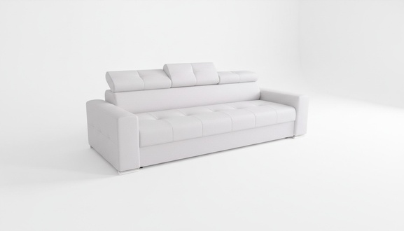 Modern 3 Seater Sofas Room Furniture White Upholstery Three Seater Couch Design Sofa