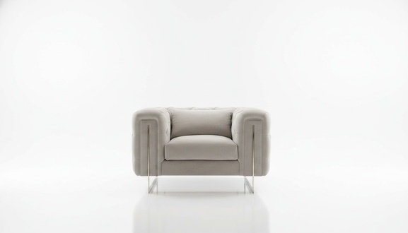 Modern armchair living room Chesterfield furniture upholstery decor textile