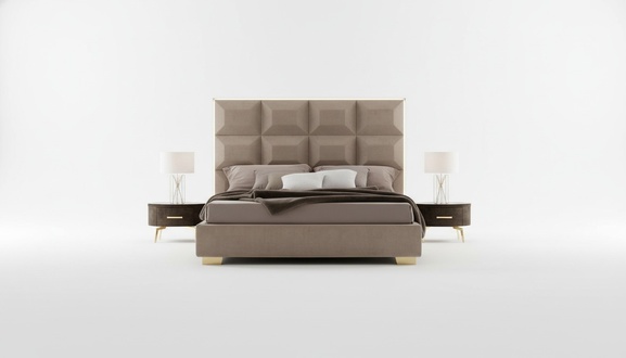 Modern bed luxury bedding Chesterfield furniture baroque hotel textile bedroom