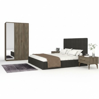 Modern bedroom furniture Bedroom set complete bedroom brown 4 pieces