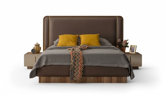 Modern bedroom set bed + 2x bedside tables design furniture 3 pieces