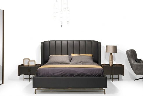 Modern Bedroom Set Bed + 2x Bedside Tables Design Furniture 3 pcs New