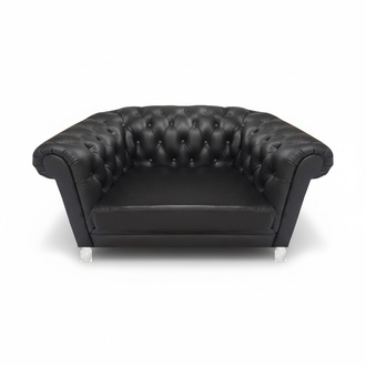 Modern black Chesterfield armchair living room armchair 1-seater