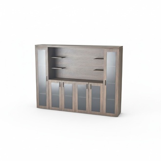 Modern brown-black bookshelf luxurious storage home office furniture