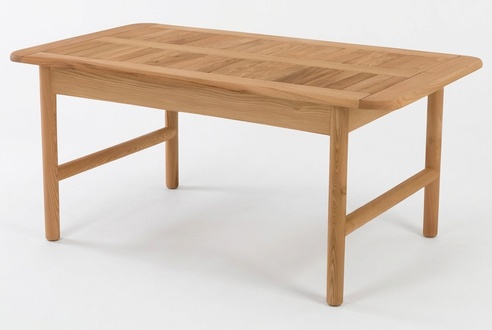 Modern brown wooden dining table for stylish dining rooms.