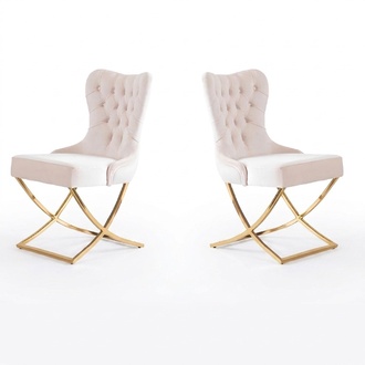 Modern Chair Seat Upholstery Set Dining Room 2x Chairs Kitchen Group