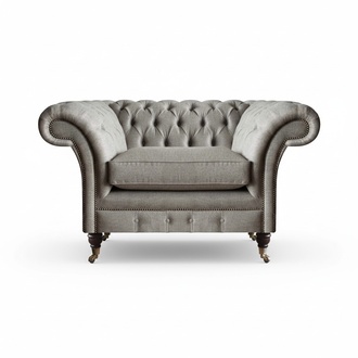 Modern Chesterfield Single Seater Living Room Designer Armchair Textile Furniture
