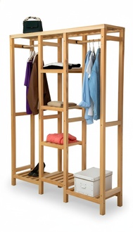 Modern beige wardrobe shelf clothes cabinet furniture wooden wardrobes