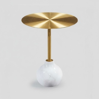 Modern coffee table round metal stylish gold side table new luxurious