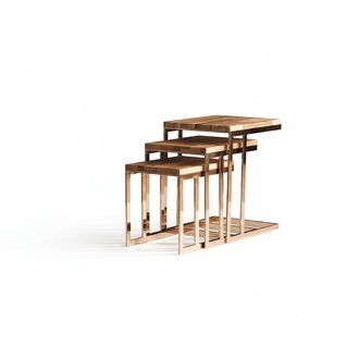 Modern complete 3-piece side table furnishing living room design