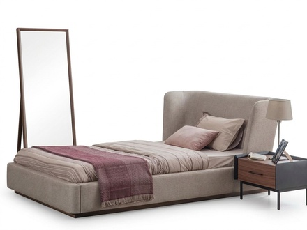 Modern complete bed luxury bedside table bedroom set 2-piece wooden furniture