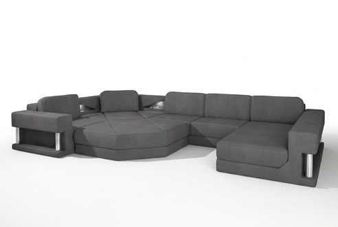 Modern Corner Sofa Couch Upholstered Leather Design Sofa Set Living Landscape ParlameC