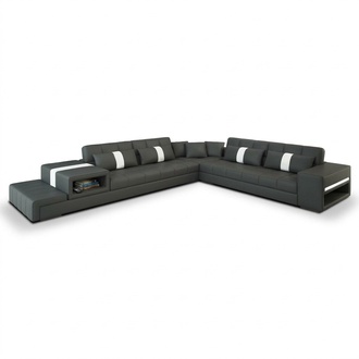 Fabric couch textile sofa corner sofa USB, couch living landscape XXL textile sofa couches.