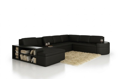 Modern corner sofa + USB couch upholstered leather design sofa set living landscape new
