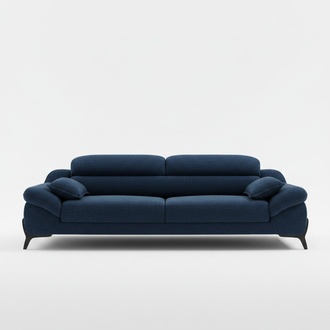 Modern Couch Three-Seater Sofa 3-Seater Fabric Sofa Upholstered Sofa Blue Sofa