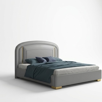 Modern design bed 180x200 velvet hotel metal beds double marriage sleep