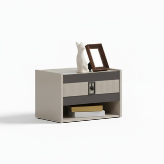 Modern Design Complete 2x Nightstands Wooden Furniture Bedroom