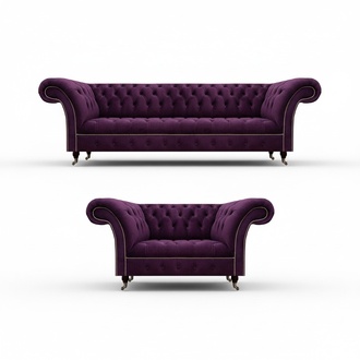 Modern Design Furniture 2x Sofas Upholstered Furniture Sofa Set Living Room