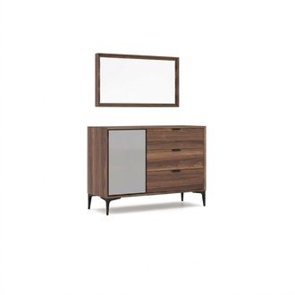 Modern design furniture bedroom brown chest of drawers with mirror luxury